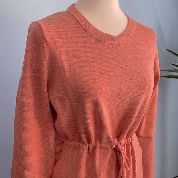 NEW Pure Jill Orange Knit Drawstring Sweater Dress US M - Picture 3 of 7